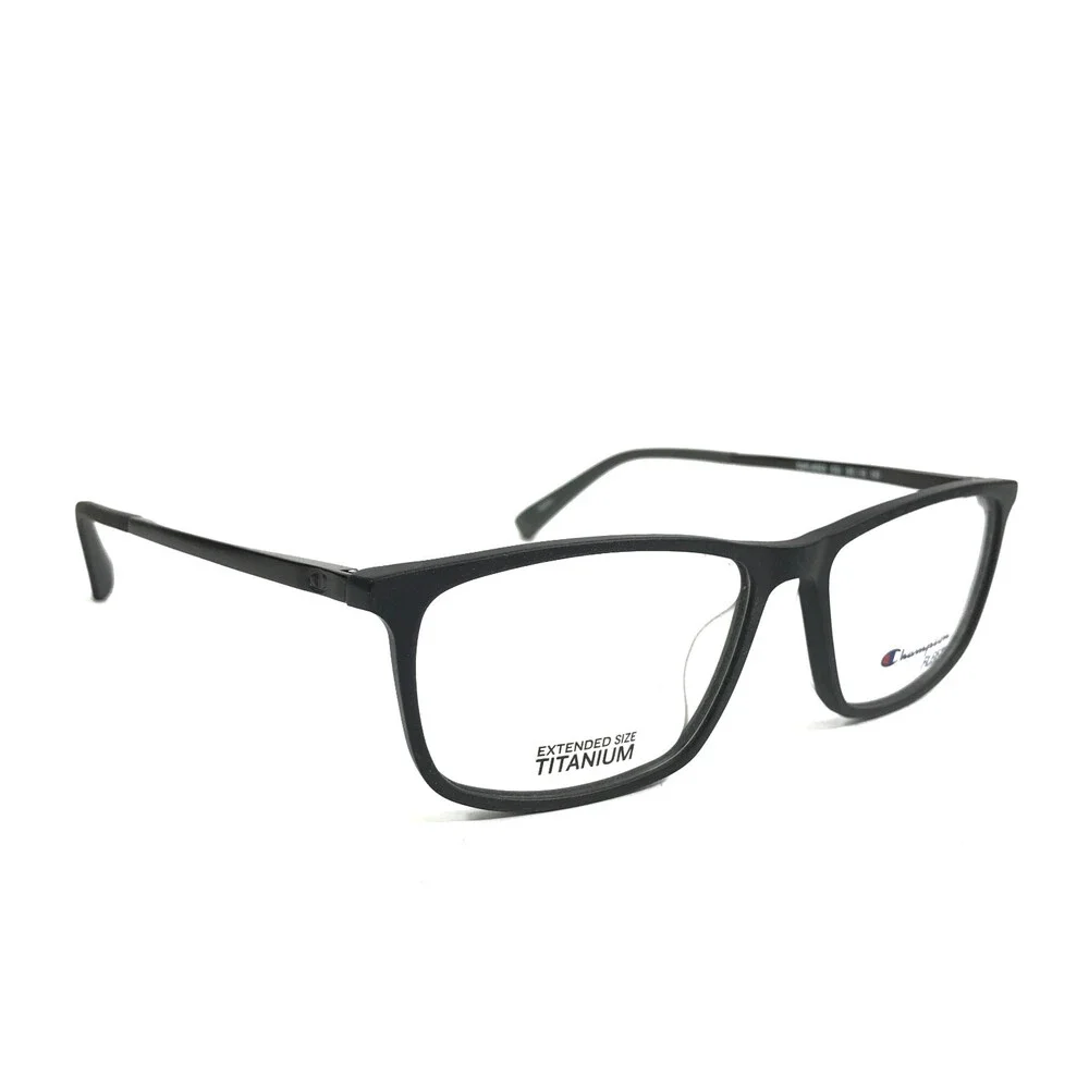 Champion Eyeglasses Frames FLEET CUFL4005 C01 Black Rectangle Full Rim 58-16-150